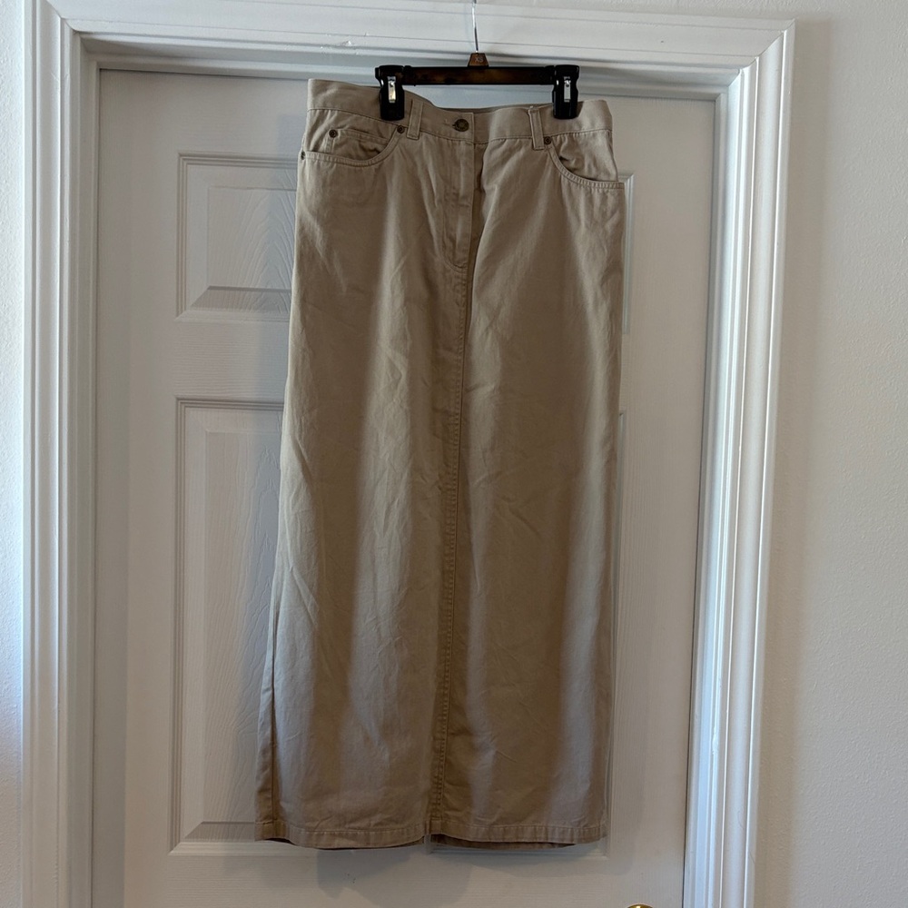 Classic Beige Maxi Skirt - Casual Everyday Style